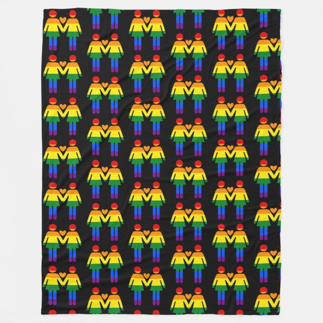 Rainbow Women Fleece Blanket (Front)