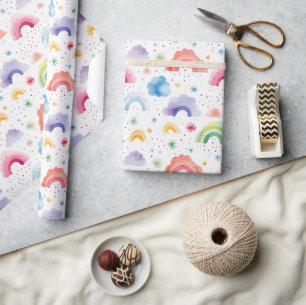 Rainbow Wrapping Paper, Colourful Gift Wrap