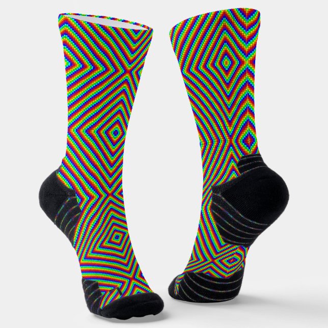 Rainbow X - Athletic Socks (Angled)
