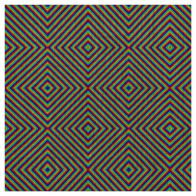 Rainbow X - Natural Linen Fabric (Swatch)