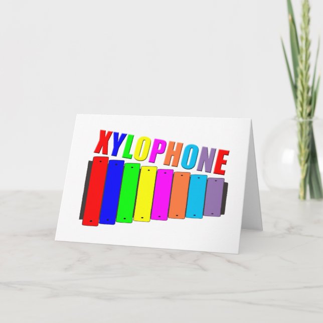 rainbow xylophone card (Front)