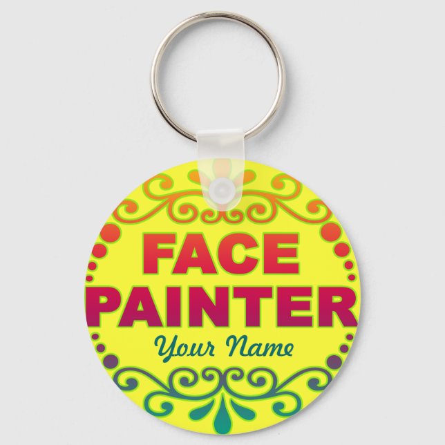 Rainbow Yellow Key Ring (Front)