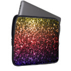 Rainbow yellow red purple faux glitter sparkles