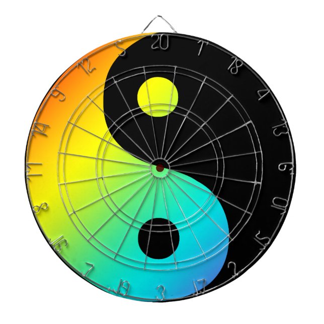 rainbow yin yang dartboard (Front)