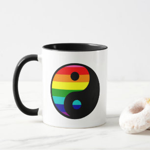 Rainbow Yin Yang LGBTQ Pride Balance Symbol Mug