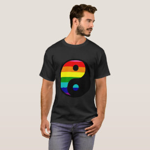 Rainbow Yin Yang LGBTQ Pride Symbol T-Shirt