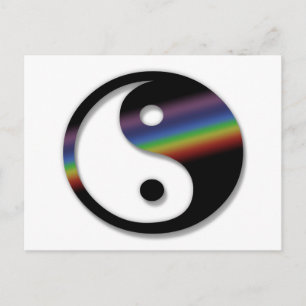 Rainbow Yin Yang Postcard