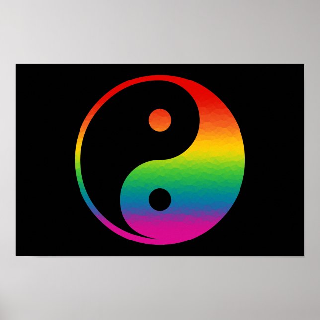 Rainbow Yin Yang Poster (Front)