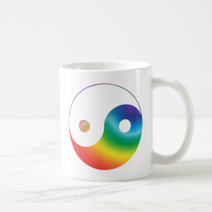 Rainbow Yin Yang Symbol Coffee Mug