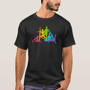 Rainbow Yoga Meditation Poses Meditating Yogis Ins T-Shirt
