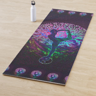 Rainbow Yoga Yin Yang Tree by Amelia Carrie Mat