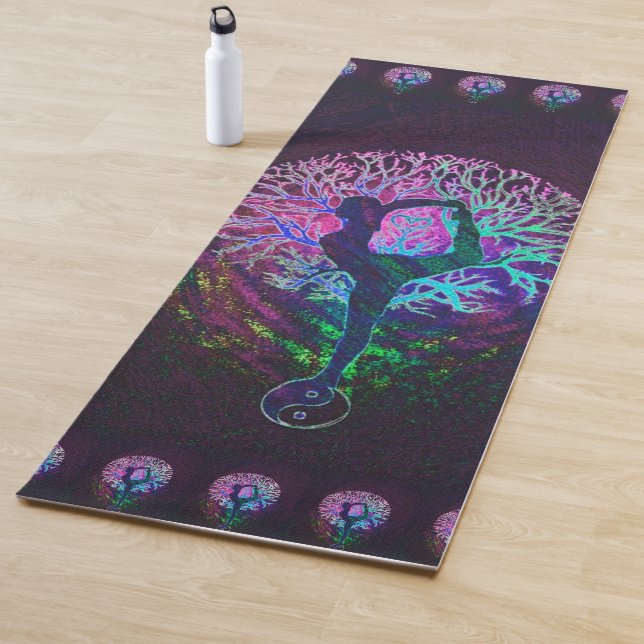 Rainbow Yoga Yin Yang Tree by Amelia Carrie Yoga Mat (In Situ)