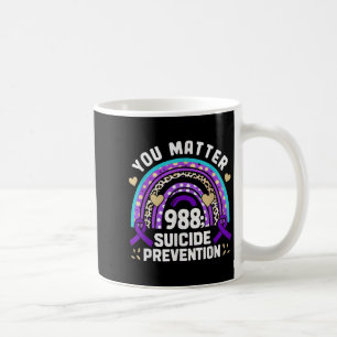 Rainbow You 988 Suicide Prevention Awareness Ribbo Coffee Mug