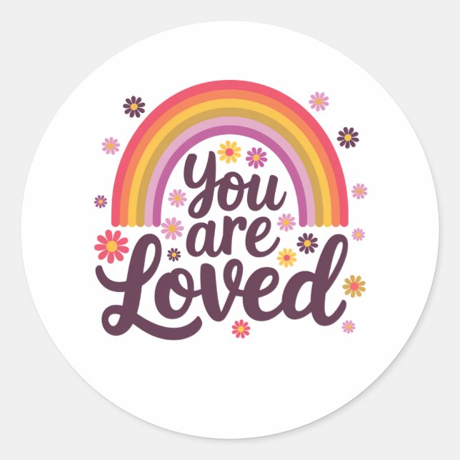  Rainbow You Loved  Classic Round Sticker (Front)