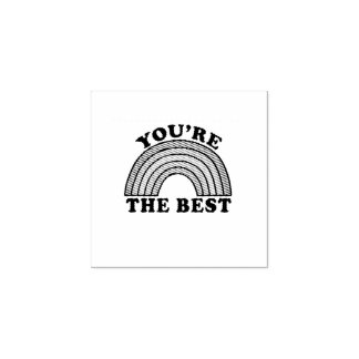 Rainbow You’re the Best Positive Rubber Stamp