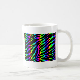 rainbow zebra coffee mug