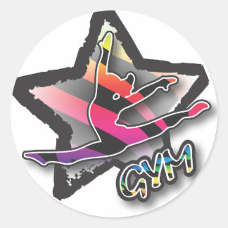 Rainbow Zebra Gymnastics Sticker