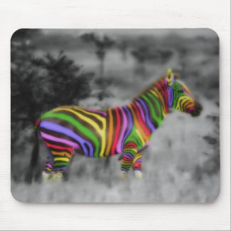 Rainbow Zebra Mouse Pad