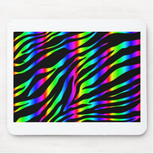rainbow zebra mouse pad