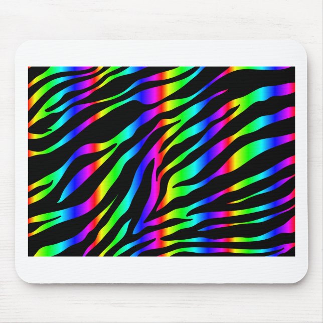 rainbow zebra mouse pad (Front)