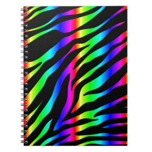 rainbow zebra notebook