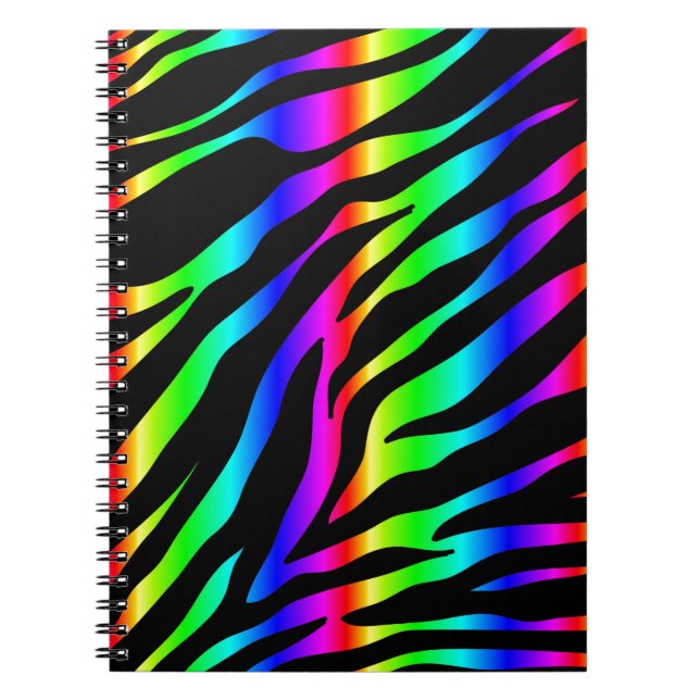 rainbow zebra notebook (Front)