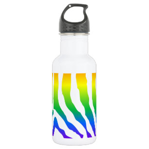 Rainbow Zebra Pattern 532 Ml Water Bottle