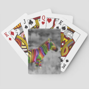 Rainbow Zebra Playing Cards