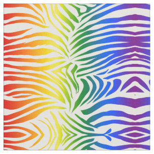 Rainbow Zebra Print Bold and Bright LGBT Fabric