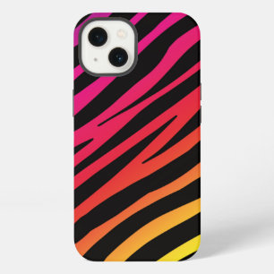 Rainbow zebra print iPhone 13 case
