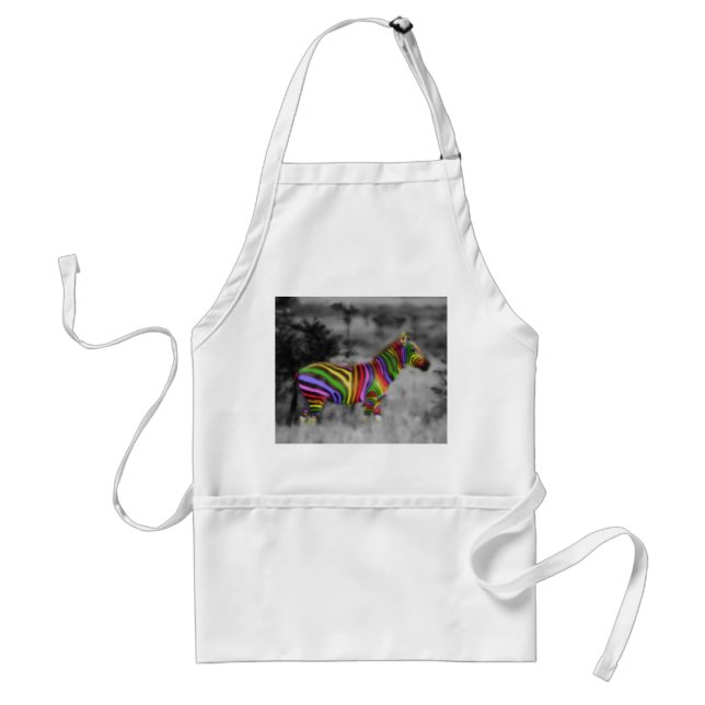 Rainbow Zebra Standard Apron (Front)