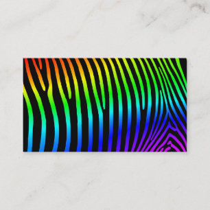 Rainbow Zebra Stripes Business Card