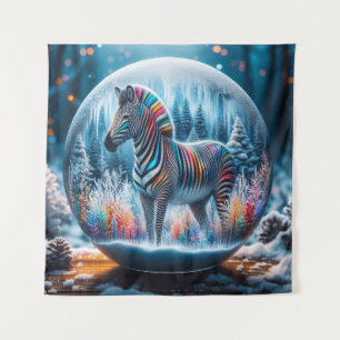 Rainbow Zebra Tapestry