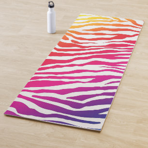 Rainbow Zebra Yoga Mat