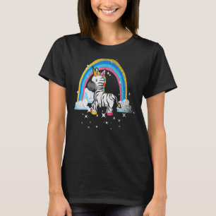 Rainbow Zebracorn Africa Animal Fantasy Zebra Unic T-Shirt