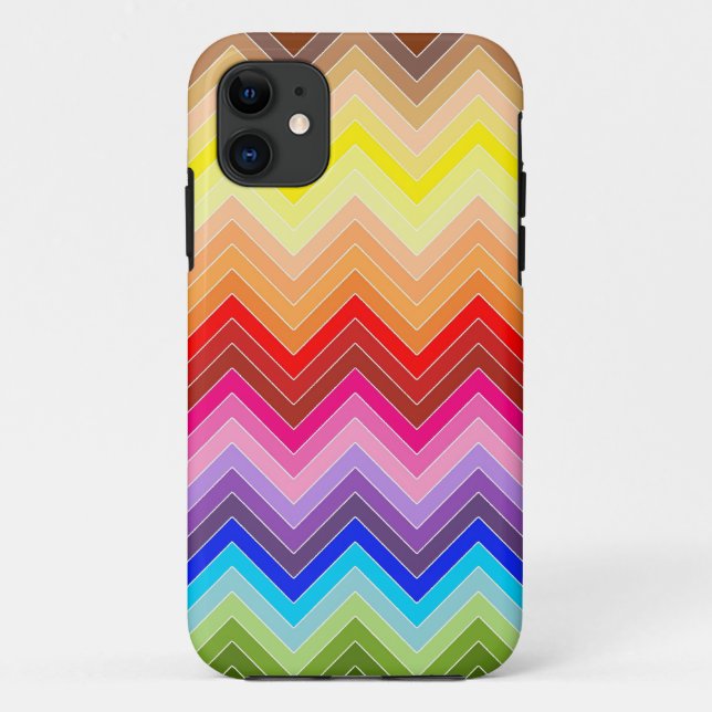 Rainbow Zig Zag Case-Mate iPhone Case (Back)