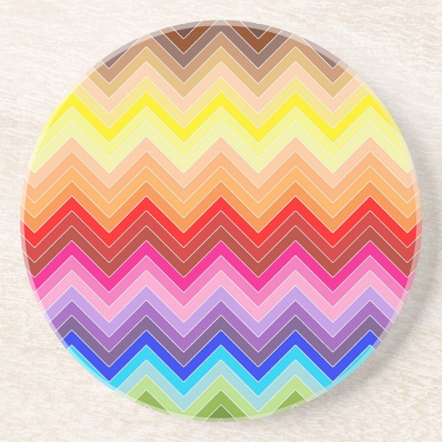 Rainbow Zig Zag Coaster (Front)