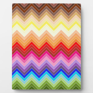 Rainbow Zig Zag Plaque