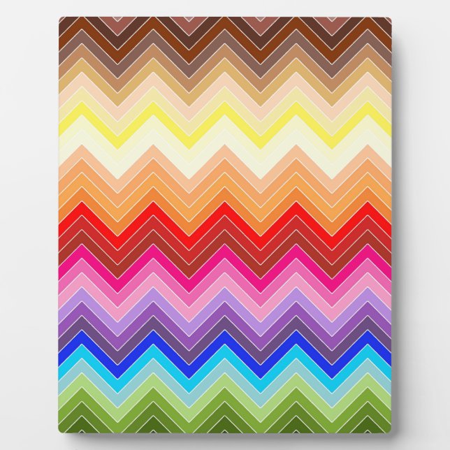 Rainbow Zig Zag Plaque (Front)