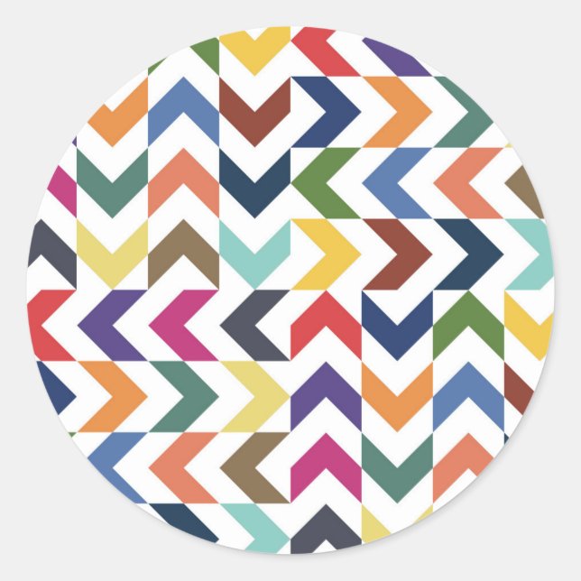 Rainbow Zig Zag Sticker (Front)