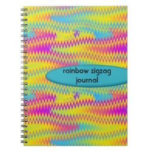 rainbow zigzag notebook