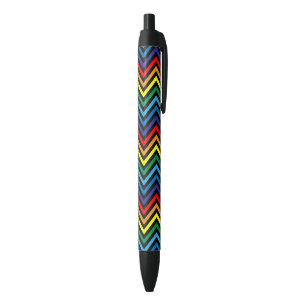 RAINBOW Zigzag Pattern Black Ink Pen