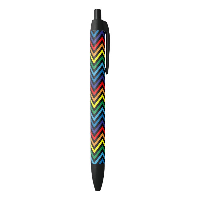 RAINBOW Zigzag Pattern Black Ink Pen (Bottom (Vertical))