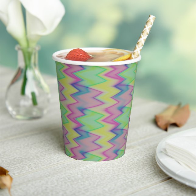 Rainbow Zigzags     Paper Cups (Insitu)
