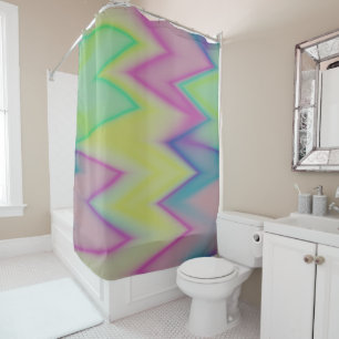 Rainbow Zigzags Shower Curtain