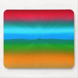 Rainbow Zoomed Stripes Mouse Pad