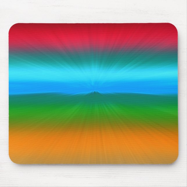 Rainbow Zoomed Stripes Mouse Pad (Front)
