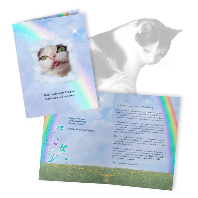 RainbowBridge PetLoss w. your text & photo Card (Creator Uploaded)