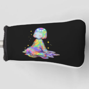 Rainbowcore Sleepy Chibi Drip Dream Golf Head Cover
