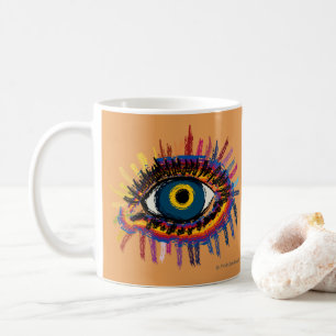 Rainboweye - orange coffee mug